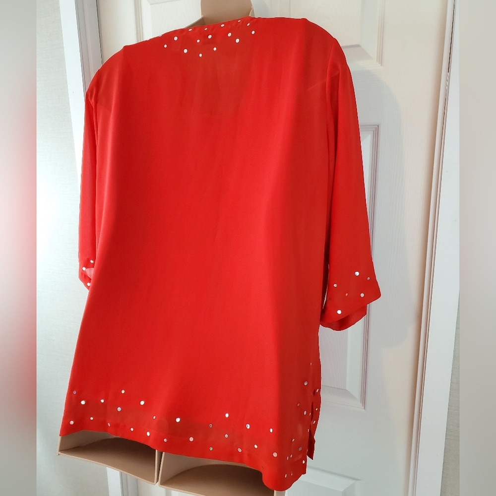Air Dreams 2-Pc Semi-Sheer Blouse & Tank - Picture 9 of 16